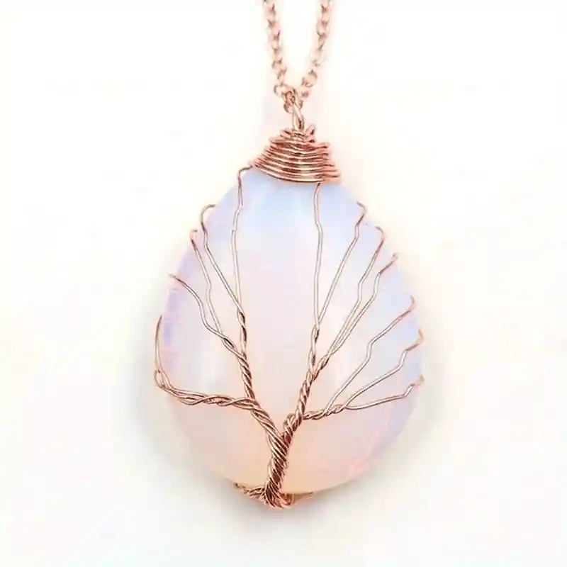 Gemstone Tree Of Life Pendant Necklace